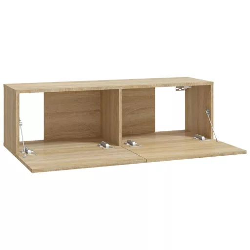 4 db sonoma tölgy színű fali TV-szekrény 100 x 30 x 30 cm