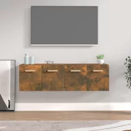   2 db füstös tölgy színű szerelt fa faliszekrény 60x36,5x35 cm