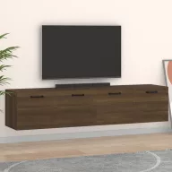   2 db barna tölgy színű szerelt fa faliszekrény 60x36,5x35 cm