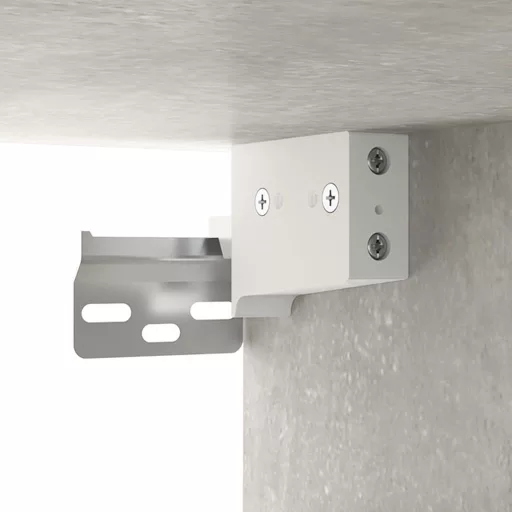 2 db betonszürke szerelt fa faliszekrény 80 x 35 x 36,5 cm