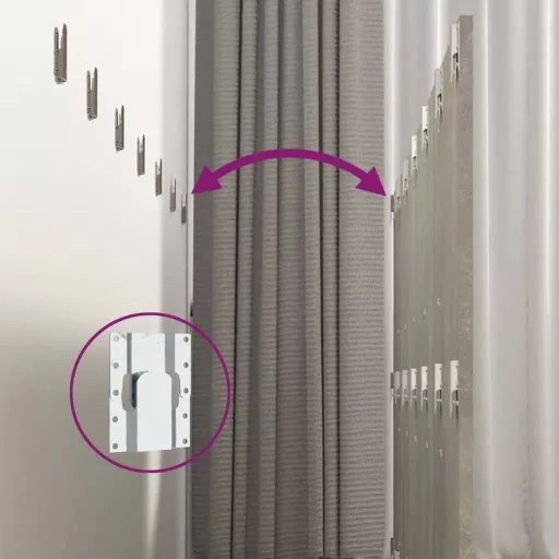 Betonszürke szerelt fa ágyfejtámla szekrényekkel