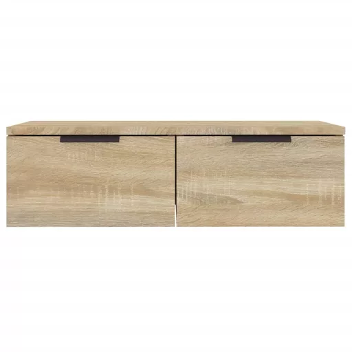 2 db sonoma tölgyszínű szerelt fa fali szekrény 68x30x20 cm