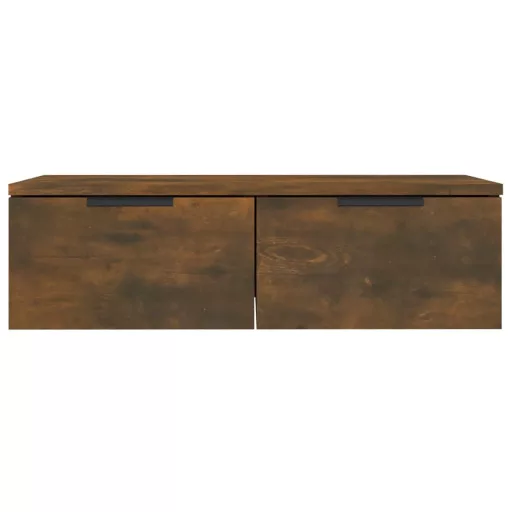 2 db füstös tölgyszínű szerelt fa fali szekrény 68 x 30 x 20 cm