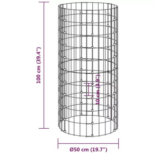 Horganyzott acél kerti komposztáló Ø50 x 100 cm