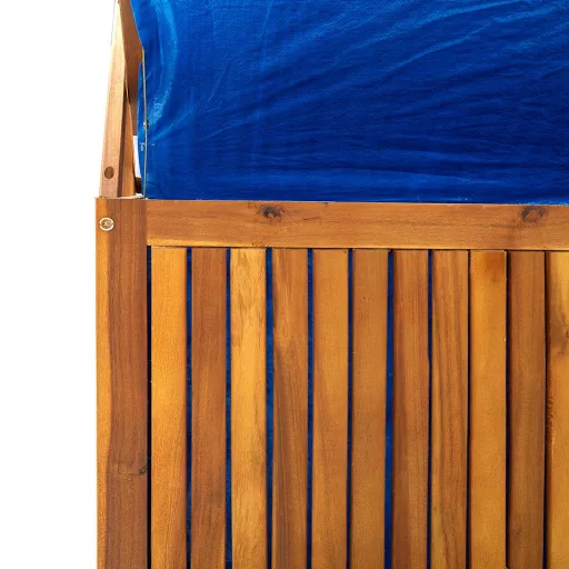Tömör akácfa rácsos tárolóláda 99 x 55 x 160 cm