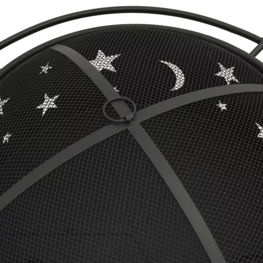 XXL acél tűztál piszkavassal 76 cm