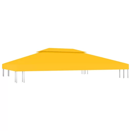 Sárga kétszintes pavilon-tetőponyva 310 g/m² 4 x 3 m