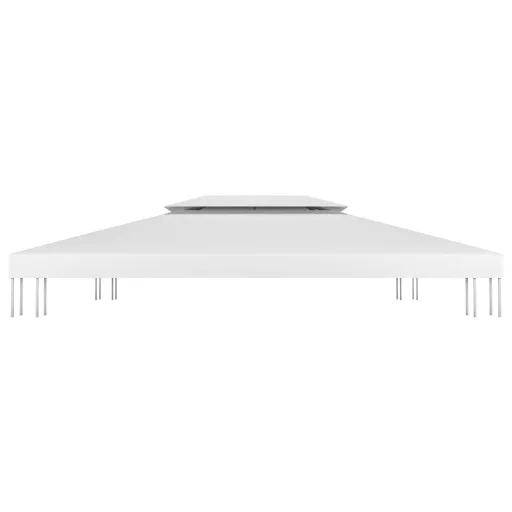 Fehér kétszintes pavilon-tetőponyva 310 g/m² 4 x 3 m