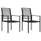 2 db fekete PVC rattan kerti szék