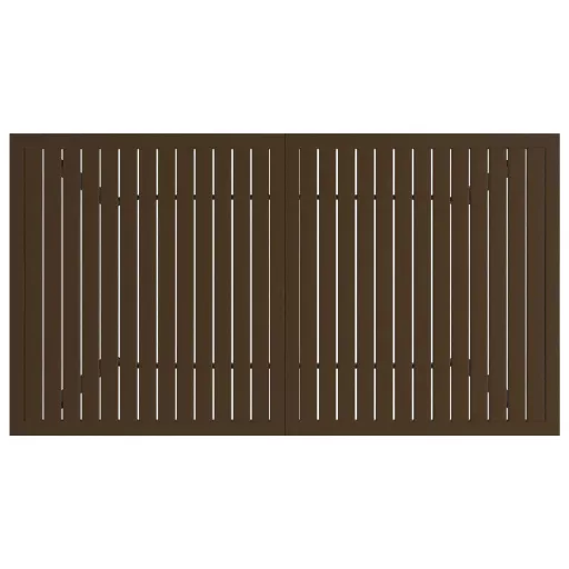 Barna acél kerti asztal 140 x 80 x 72 cm