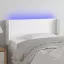 Fehér műbőr LED-es fejtámla 83x16x78/88 cm