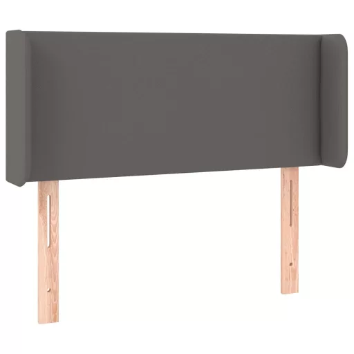 Szürke műbőr LED-es fejtámla 83x16x78/88 cm