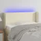 Krémszínű műbőr LED-es fejtámla 103 x 16 x 78/88 cm