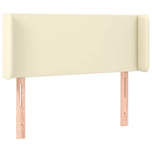 Krémszínű műbőr LED-es fejtámla 103 x 16 x 78/88 cm
