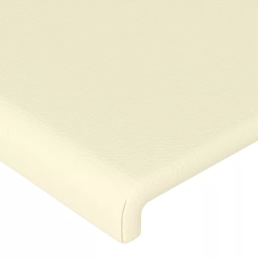 Krémszínű műbőr LED-es fejtámla 103 x 16 x 78/88 cm