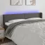 Szürke műbőr LED-es fejtámla 163x16x78/88 cm