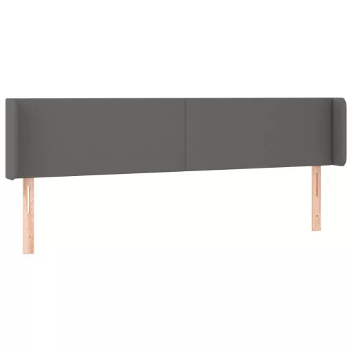 Szürke műbőr LED-es fejtámla 163x16x78/88 cm