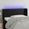 Fekete műbőr LED-es fejtámla 93 x 16 x 78/88 cm