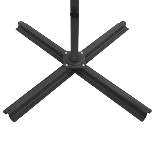 Bordó konzolos napernyő rúddal és LED-fényekkel 250 cm