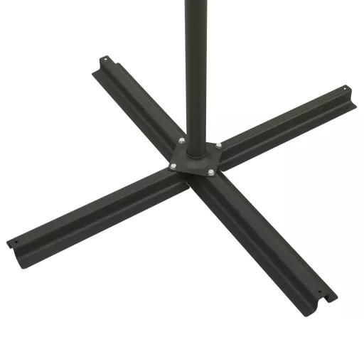 Zöld konzolos napernyő rúddal és LED-fényekkel 300 cm