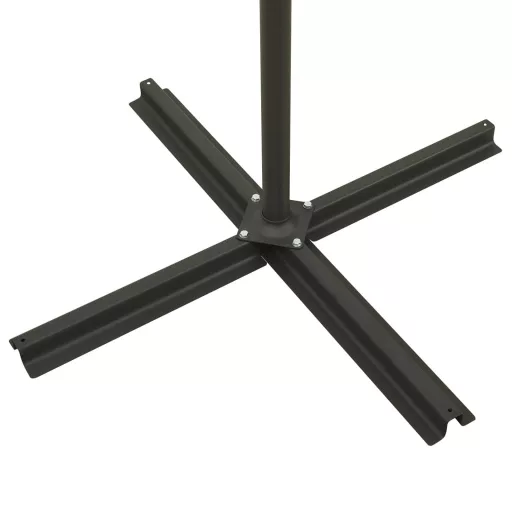 Tópszínű konzolos napernyő rúddal és LED-fényekkel 300 cm