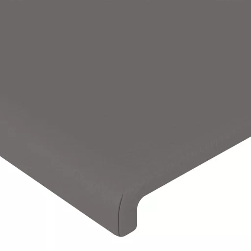 Szürke műbőr LED-es fejtámla 93x16x118/128 cm