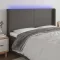 Szürke műbőr LED-es fejtámla 203x16x118/128 cm