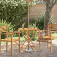   Tömör eukaliptuszfa összecsukható kerti asztal Ø 60 x 75 cm