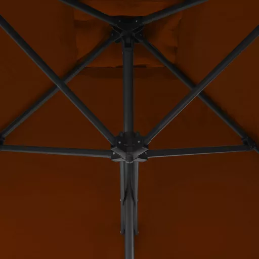 Terrakotta kültéri napernyő acélrúddal 300 x 230 cm