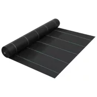 Fekete PP talajtakaró szőnyeg 2 x 25 m