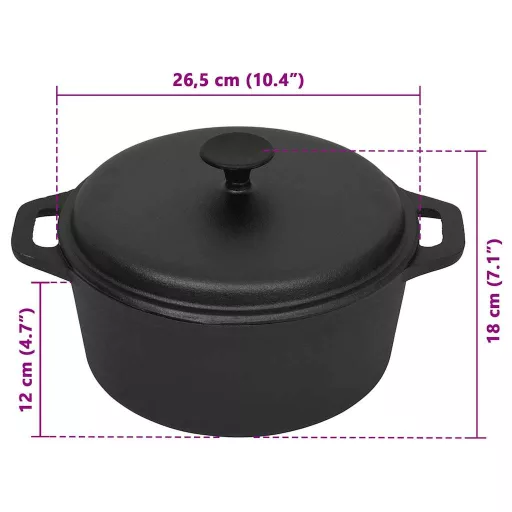 Öntöttvas edény Ø26,5 cm