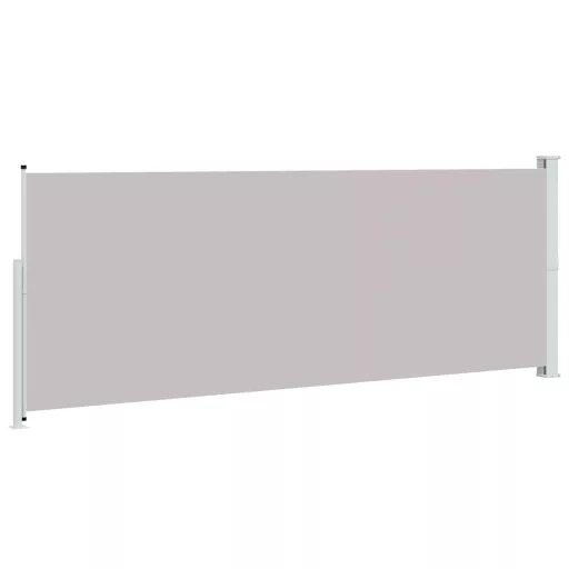Szürke behúzható oldalsó terasznapellenző 180 x 500 cm