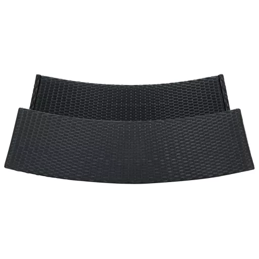 Fekete polyrattan kerti bárasztal 120 x 55 x 110 cm