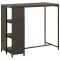 Barna polyrattan kerti tárolóláda 120 x 60 x 110 cm
