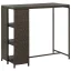 Barna polyrattan kerti tárolóláda 120 x 60 x 110 cm