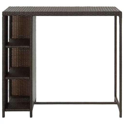 Barna polyrattan kerti tárolóláda 120 x 60 x 110 cm
