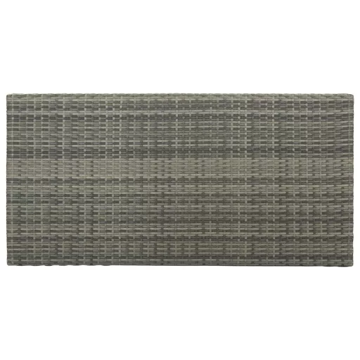 Szürke polyrattan bárasztal tárolópolccal 120 x 60 x 110 cm
