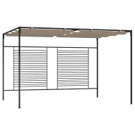   Tópszínű pavilon behúzható tetővel 3 x 4 x 2,3 m 180 g/m²