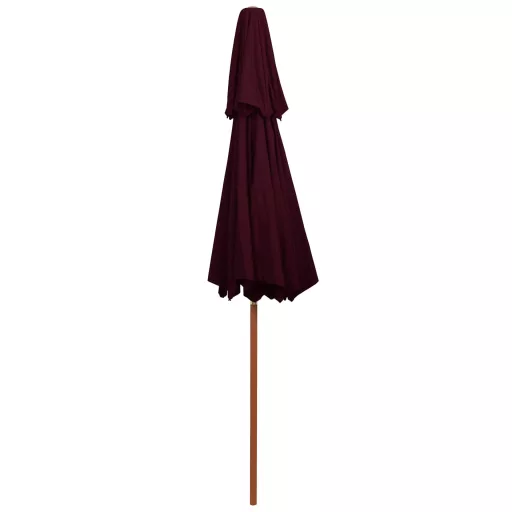 Bordóvörös kétszintes napernyő farúddal 270 cm