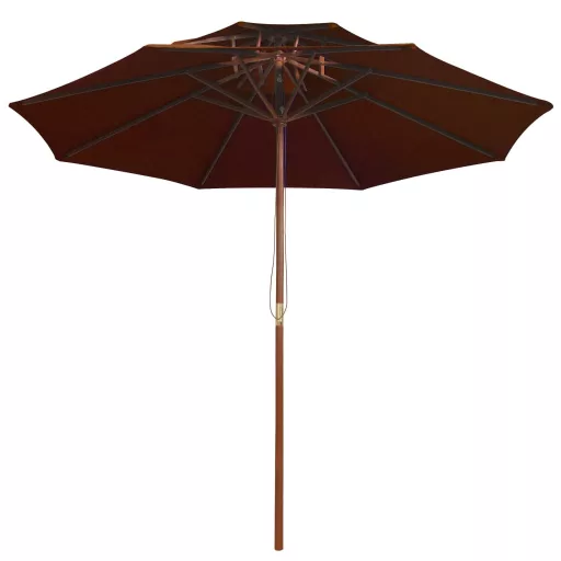 Terrakotta kétszintes napernyő farúddal 270 cm