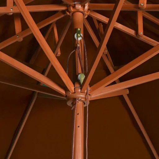 Terrakotta kétszintes napernyő farúddal 270 cm