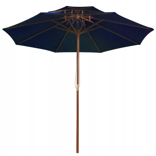 Kék kétszintes napernyő farúddal 270 cm
