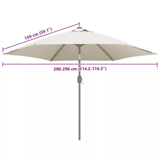 Fehér kültéri napernyőponyva 300 cm