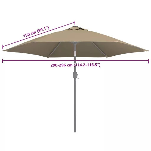 Tópszínű kültéri napernyőponyva 300 cm