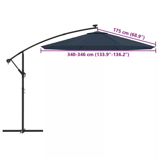 Kék konzolos napernyőponyva 350 cm