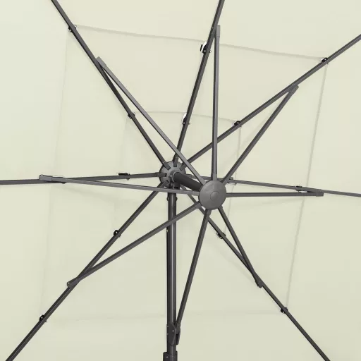 4 szintes homokszínű napernyő alumíniumrúddal 250 x 250 cm