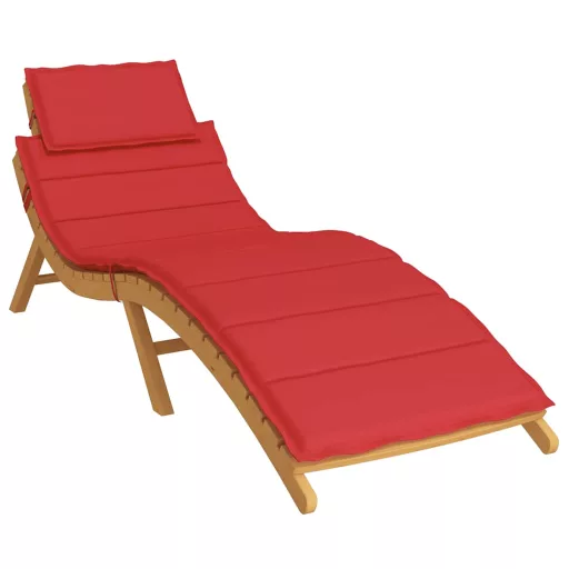 Piros oxford szövet napozóágy párna 186x58x4 cm