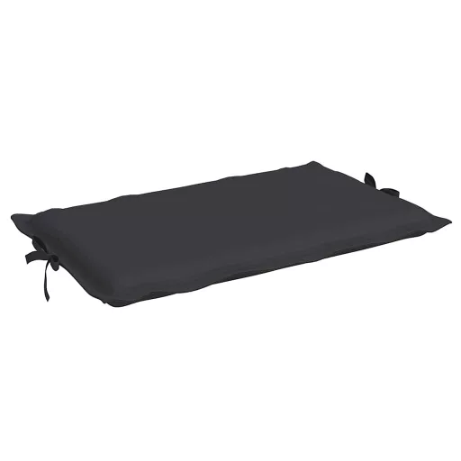 Fekete oxford szövet napozóágy párna 186x58x4 cm