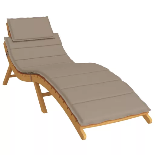 Tópszínű oxford szövet napozóágy párna 186x58x4 cm