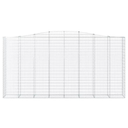 9 db íves horganyzott vas gabion kosár 400x50x200/220 cm